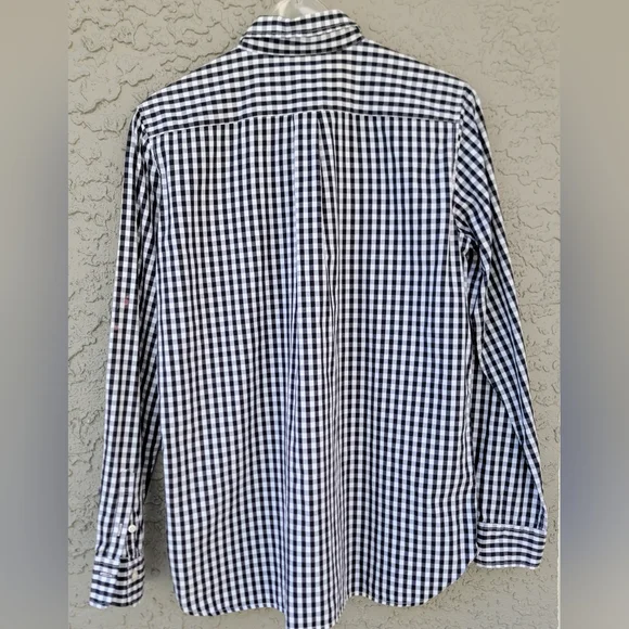 MUJI Black White Gingham Cotton Button Down Shirt Minimalist Large - Picture 6 of 13